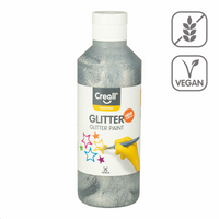 Χρώμα με glitter Creall Glitter 250 ml - ασημί