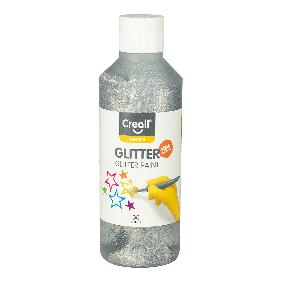 Χρώμα με glitter Creall Glitter 250 ml - ασημί