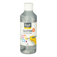Χρώμα με glitter Creall Glitter 250 ml - ασημί