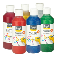 Creall σετ χρωμάτων Glitter – 6 × 250 ml, διάφορα χρώματα