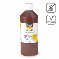 Γυαλιστερό πολυβινυλικό χρώμα Creall Gloss 500 ml – σκούρο καφέ