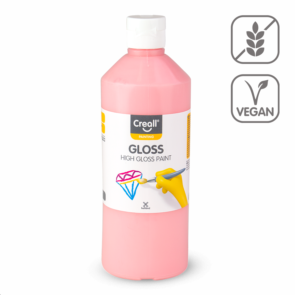 Γυαλιστερό πολυβινυλικό χρώμα Creall Gloss 500 ml – ροζ