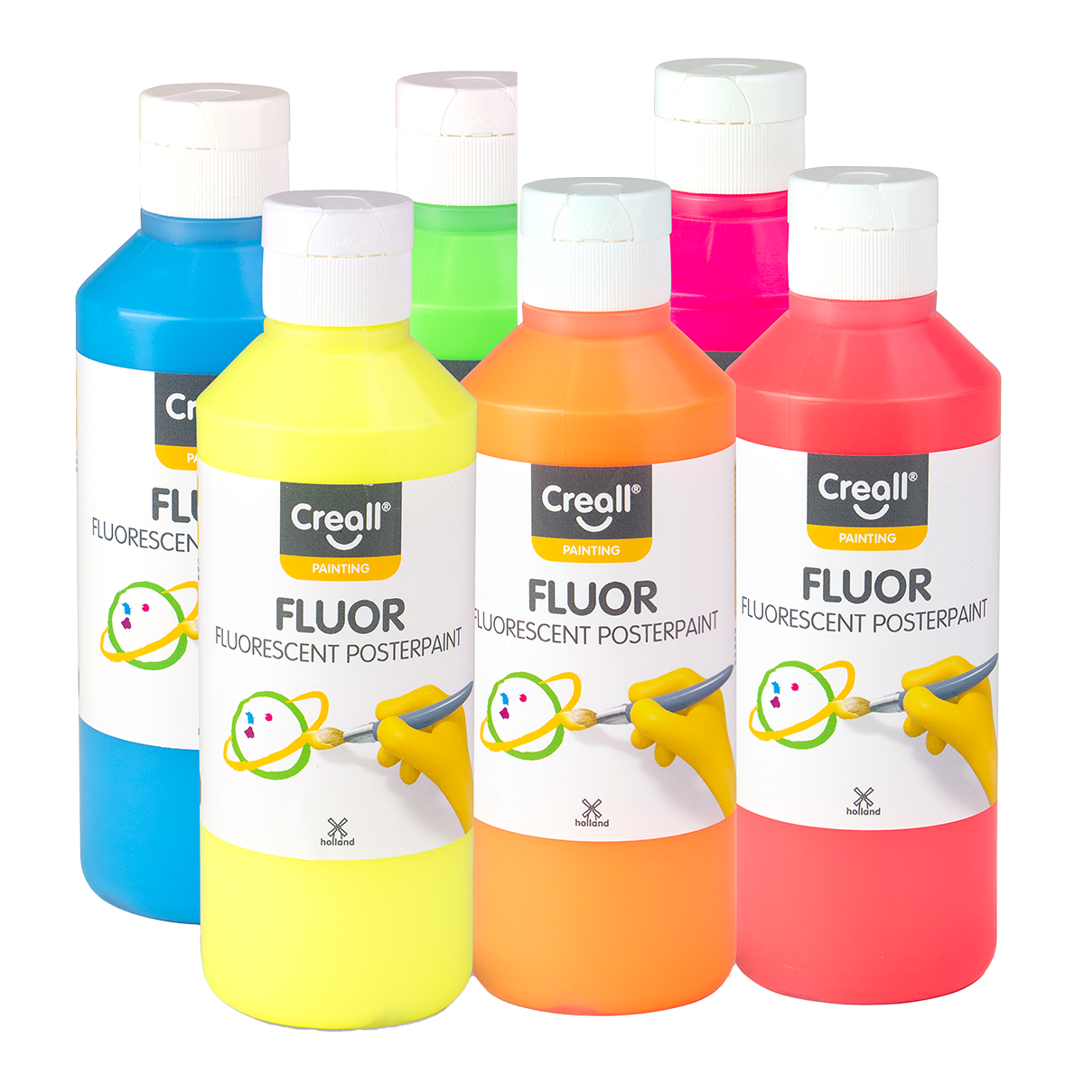 Creall σετ τέμπερες Fluor, 6 × 250 ml, διάφορα χρώματα
