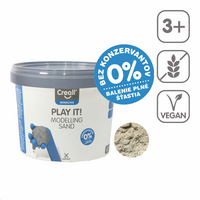 Άμμος πλαστελίνης Creall Play it! 750 g σε βαζάκι – φυσικό
