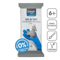 Αυτοσκληρυνόμενος πηλός μοντελισμού Creall Do&Dry υποαλλεργικός 500 g – γκρι τσιμέντο