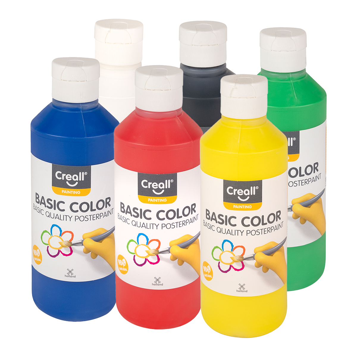 Τέμπερες Creall – σετ 6 × 250 ml, διάφορα χρώματα