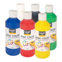 Τέμπερες Creall – σετ 6 × 250 ml, διάφορα χρώματα