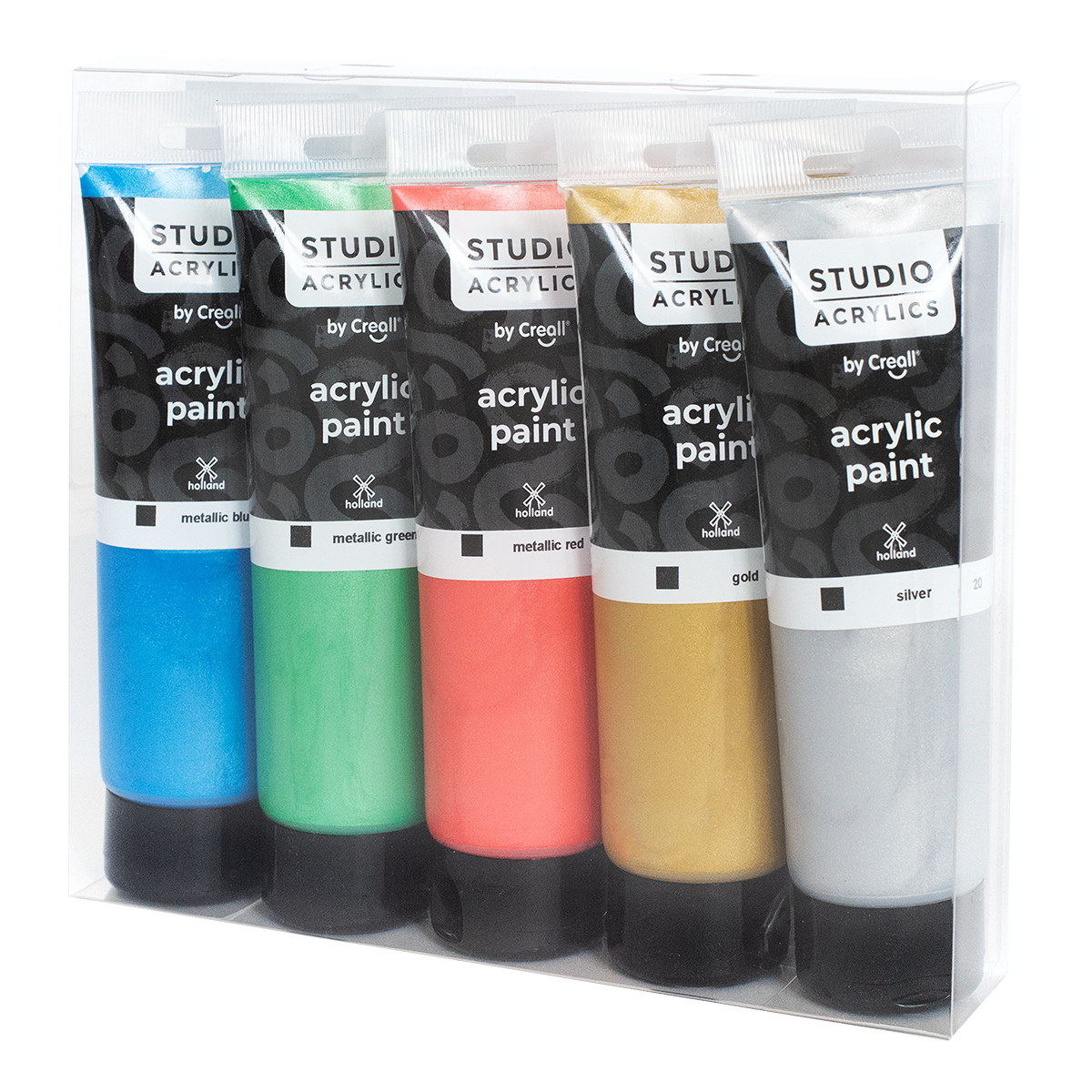 Creall σετ ακρυλικών χρωμάτων Studio acrylics, 5 120 ml, mix