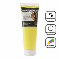 Ακρυλικό χρώμα Molenaer 250 ml – ανοιχτό κίτρινο