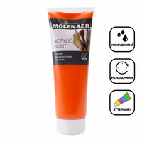 Ακρυλικό χρώμα Molenaer 250 ml – πορτοκαλί