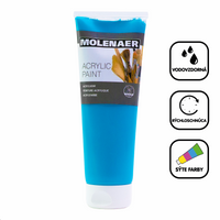 Ακρυλικό χρώμα Molenaer 250 ml – τιρκουάζ