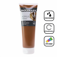Ακρυλικό χρώμα Molenaer 250 ml – καφέ