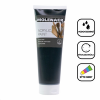 Ακρυλικό χρώμα Molenaer 250 ml – μαύρο