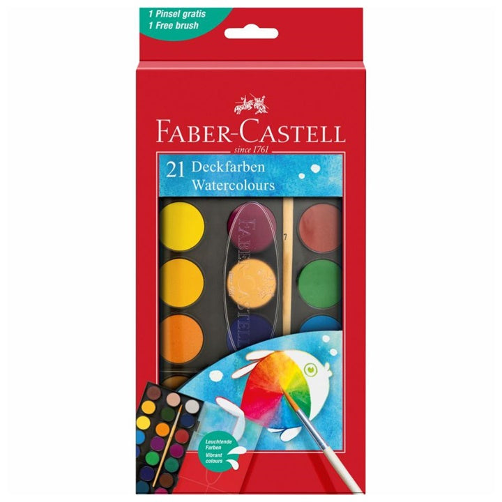 Νερομπογιές Faber Castell 30 mm 21 τεμάχια