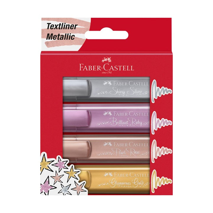 Μαρκαδόροι μεταλλικοί Faber-Castell – 4 τμχ