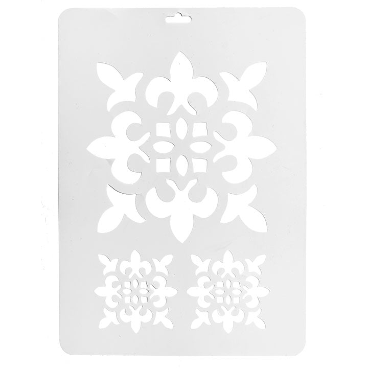Πλαστικό στένσιλ 21x29 εκ - μοτίβο-διακοσμήσεις