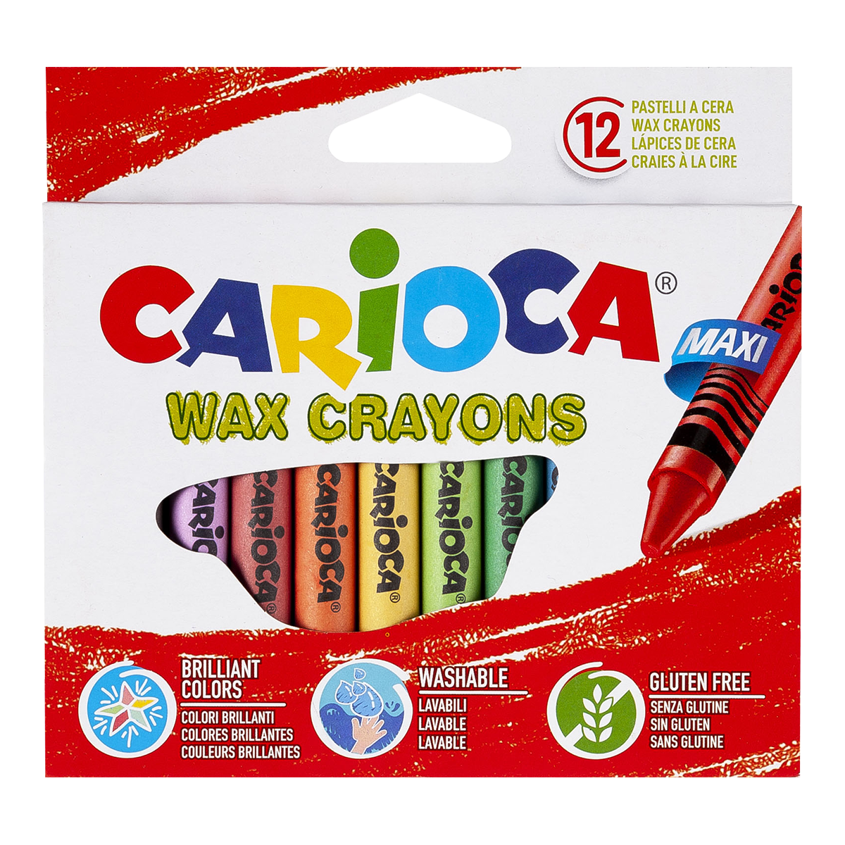 Κηρομπογιές Carioca Maxi, 12 τμχ
