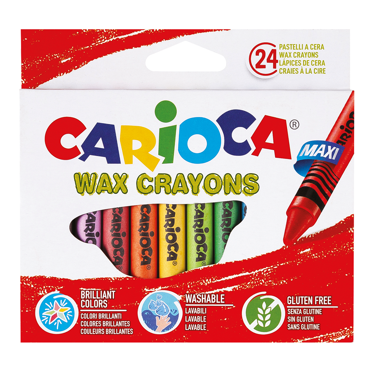 Κηρομπογιές Carioca Maxi, 24 τμχ