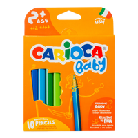 Τριγωνικές ξυλομπογιές Carioca Baby 2+, 10 τμχ