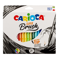 Μαρκαδόροι με μύτη πινέλο Carioca Brush, 20 τεμ., διάφορα χρώματα