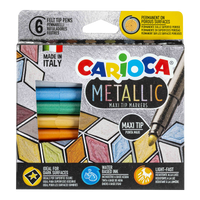 Μεταλλικοί μαρκαδόροι Carioca Metallic, μύτη, διάφορα χρώματα