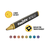 Τριγωνικές κηρομπογιές Carioca Metallic, 8 τμχ