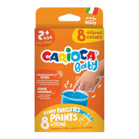 Δακτυλομπογιές Carioca Baby 2+, 8 × 50 ml