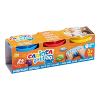 Carioca Baby Do 1+ πλαστελίνη μοντελισμού, 3 × 75 g, διάφορα χρώματα