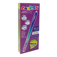 Στυλό που σβήνει Carioca Oops Easy, μπλε μελάνι, συσκευασία 12 τμχ