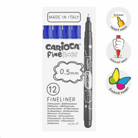 Λεπτοί μαρκαδόροι Carioca Fineliner 0,5 mm – 12 τμχ – σκούρο μπλε