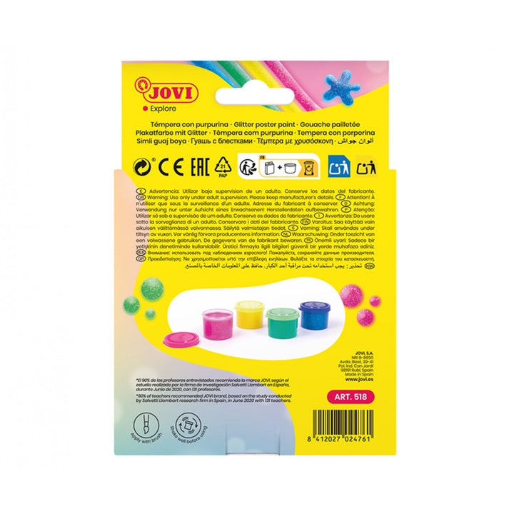 JOVI χρώματα τέμπερας με λάμψη 4x35 ml