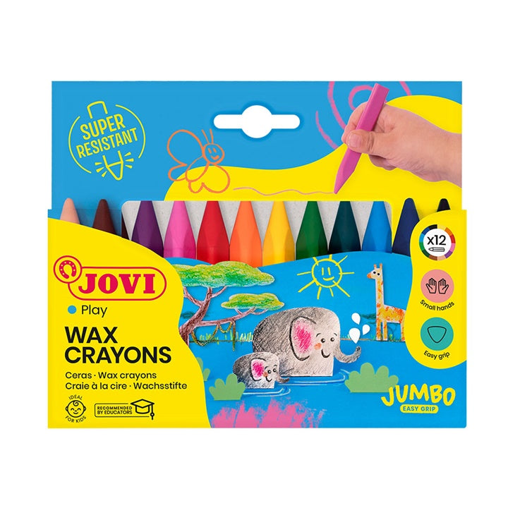 JOVICOLOR Triwax τριγωνικά μολύβια κεριού 12pcs/ 82mm διάμετρος 11mm