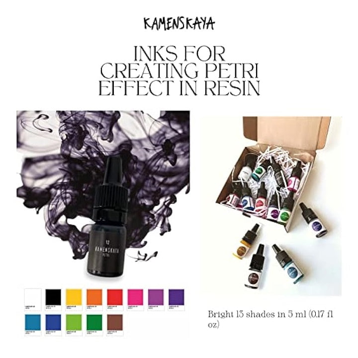 Μίνι σετ PETRI INKS KAMENSKAYA για ρητίνη 13 x 5 ml