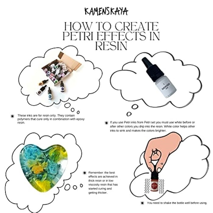 Μίνι σετ PETRI INKS KAMENSKAYA για ρητίνη 13 x 5 ml