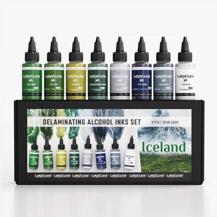 Σετ μελανιών αποκόλλησης KAMENSKAYA 'Iceland' 8x30 ml