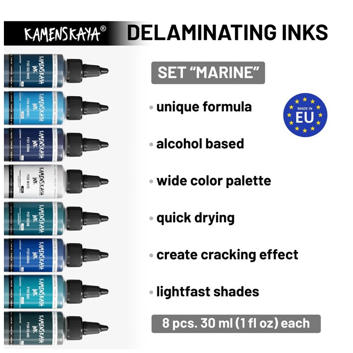 KAMENSKAYA Σετ μελανιών αποκόλλησης 'Marine' 8x30 ml