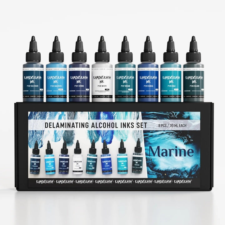 KAMENSKAYA Σετ μελανιών αποκόλλησης 'Marine' 8x30 ml