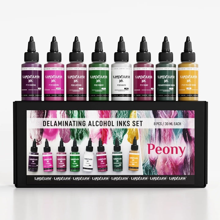 Σετ μελανιών delamination KAMENSKAYA 'Peony' 8x30 ml