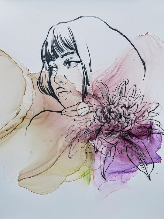 Σετ μελάνης KAMENSKAYA 'GIRLS AND FLOWERS'