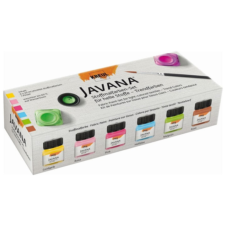 Σετ χρώμα για ανοιχτό ύφασμα JAVANA Basic Colors 6x20ml