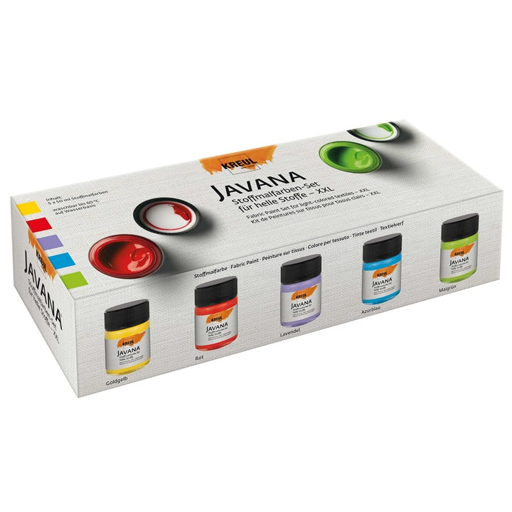 Σετ χρώματα για ανοιχτό ύφασμα JAVANA 5x50 ml