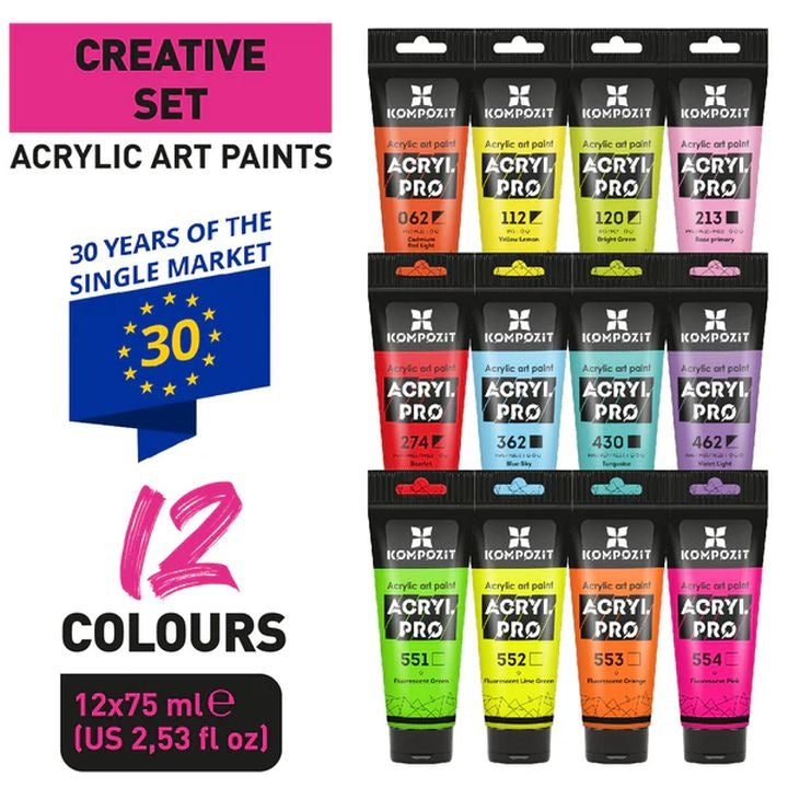 Σετ ακρυλικών χρωμάτων ACRYL PRO CREATIVE