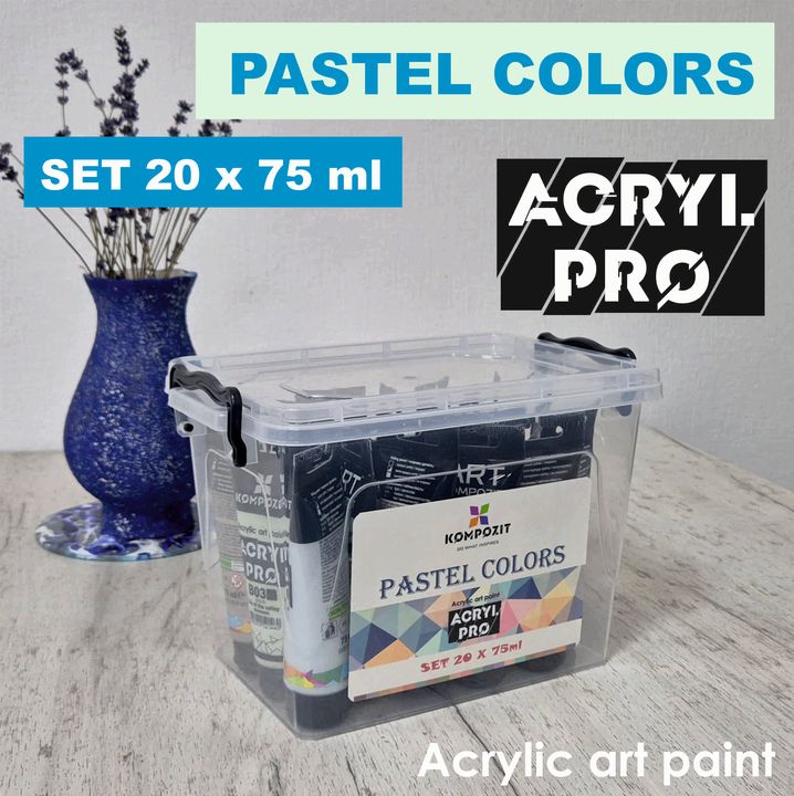 ACRYL PRO Σύνθετο σετ ακρυλικών χρωμάτων παστέλ