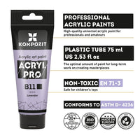 ACRYL PRO Σύνθετο σετ ακρυλικών χρωμάτων παστέλ