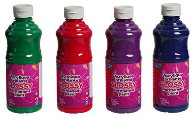 Ακρυλικο χρώμα GLOSSY 500ml | διάφορα χρώματα
