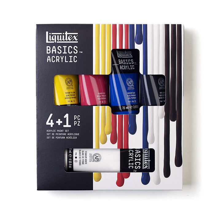 Σετ ακρυλικα χρωματα Liquitex Basics - 4x75 ml + 1x118ml