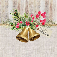 Χαρτοπετσέτες για ντεκουπάζ Christmas Bells 1 τεμάχιο