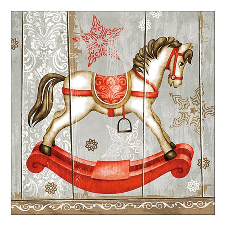 Εκο χαρτοπετσέτες για ντεκουπάζ- Rocking Horse - 1 τεμ