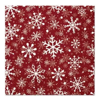 Χαρτοπετσέτες για ντεκουπάζChristmas Snowflakes - κόκκινο - 1 τεμάχιο