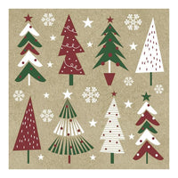 Χαρτοπετσέτες για ντεκουπάζ Christmas Trees - 1 τεμάχιο